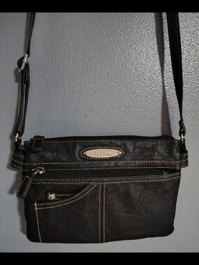 Rosetti Crossbody Black Wallet Bag